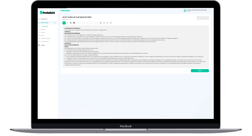Sistema de diagramação automática do Diário Oficial Eletrônico